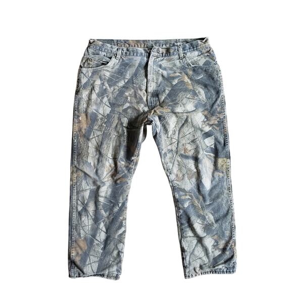 Wrangler Pro Gear Pants Mens 42x30 Realtree Camo Fleece Lined Hunting Outdoor - Picture 1 of 14